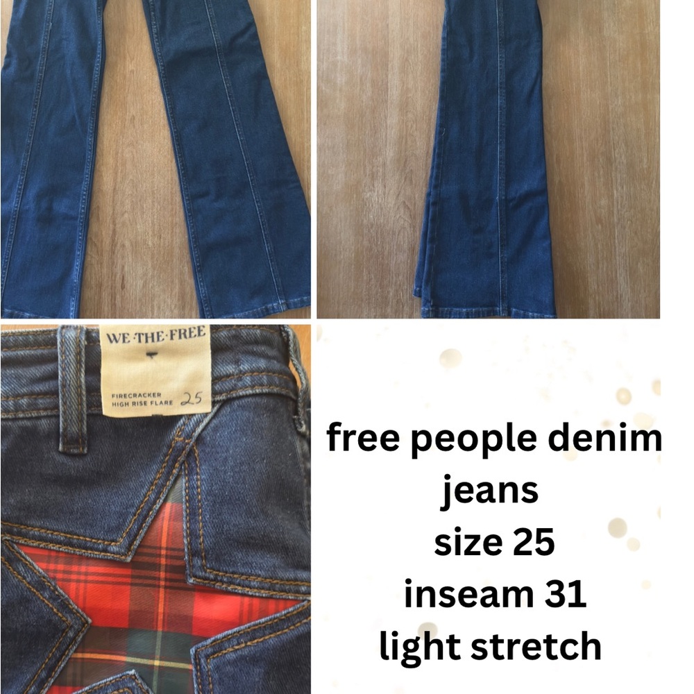 Free People Dark Blue Denim Jeans